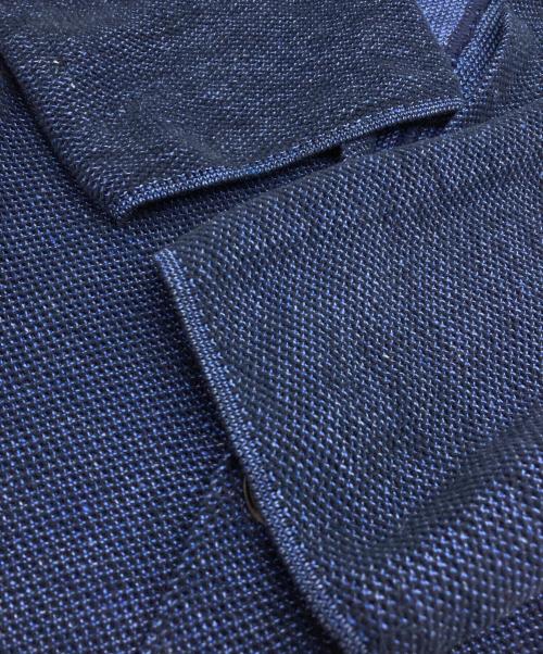 LARDINI（ラルディーニ）LARDINI (ラルディーニ) 2Bリネン混ニットジャケット ネイビー サイズ:Mの古着・服飾アイテム