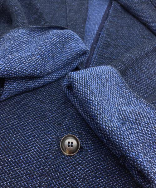 LARDINI（ラルディーニ）LARDINI (ラルディーニ) 2Bリネン混ニットジャケット ネイビー サイズ:Mの古着・服飾アイテム