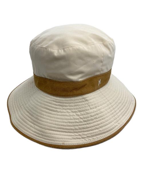 HERMES（エルメス）HERMES (エルメス) パイピングバケットハット ベージュの古着・服飾アイテム