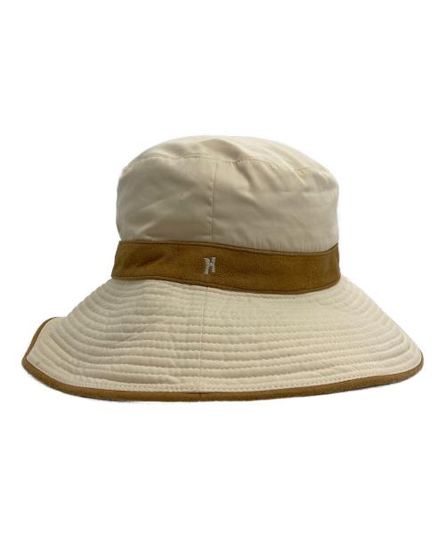 HERMES（エルメス）HERMES (エルメス) パイピングバケットハット ベージュの古着・服飾アイテム