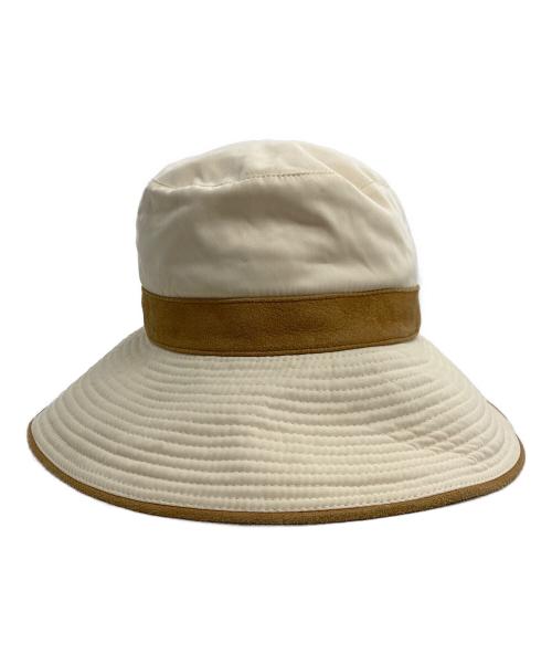 HERMES（エルメス）HERMES (エルメス) パイピングバケットハット ベージュの古着・服飾アイテム