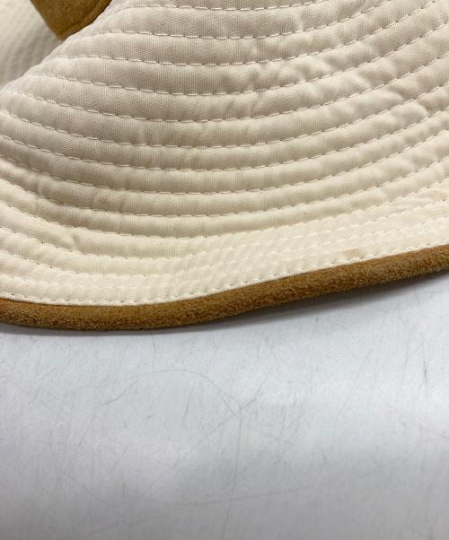 HERMES（エルメス）HERMES (エルメス) パイピングバケットハット ベージュの古着・服飾アイテム