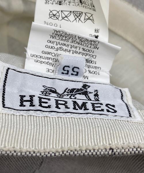 HERMES（エルメス）HERMES (エルメス) Hロゴキャップ ベージュの古着・服飾アイテム