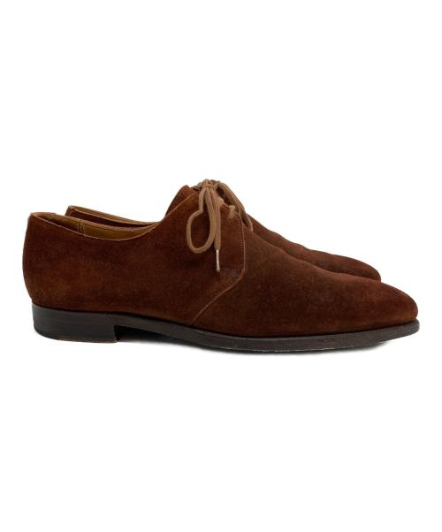 Crockett & Jones（クロケット＆ジョーンズ）Crockett & Jones (クロケット＆ジョーンズ) HIGHBURY スウェードプレーントゥシューズ ブラウン サイズ:6Eの古着・服飾アイテム