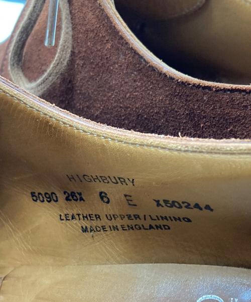 Crockett & Jones（クロケット＆ジョーンズ）Crockett & Jones (クロケット＆ジョーンズ) HIGHBURY スウェードプレーントゥシューズ ブラウン サイズ:6Eの古着・服飾アイテム