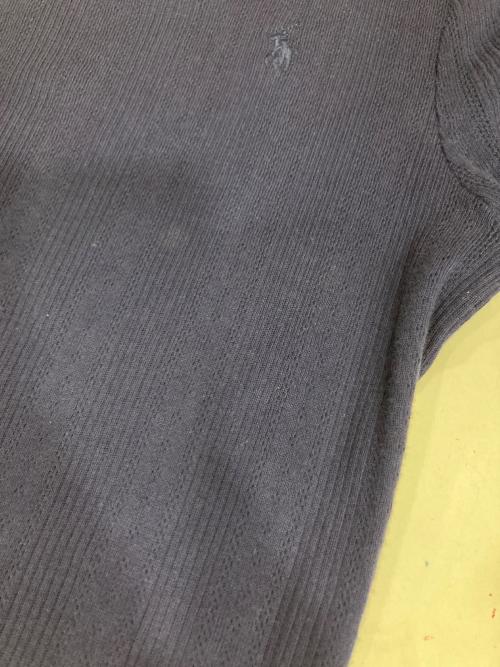 POLO RALPH LAUREN（ポロ・ラルフローレン）POLO RALPH LAUREN (ポロ・ラルフローレン) ニット切替ストライプワンピース ネイビー サイズ:L(12-14）の古着・服飾アイテム