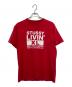 stussy（ステューシー）の古着「銀タグ LIVIN' ロゴグラフィックプリントTシャツ」｜レッド