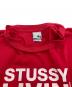 中古・古着 stussy (ステューシー) 銀タグ LIVIN' ロゴグラフィックプリントTシャツ レッド サイズ:MEDIUM：7000円