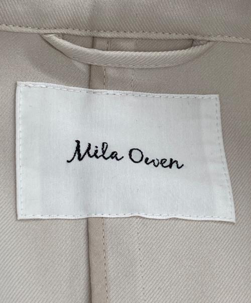 Mila Owen（ミラオーウェン）Mila Owen (ミラオーウェン) 共ベルト付憲章デザイントレンチコート ベージュの古着・服飾アイテム