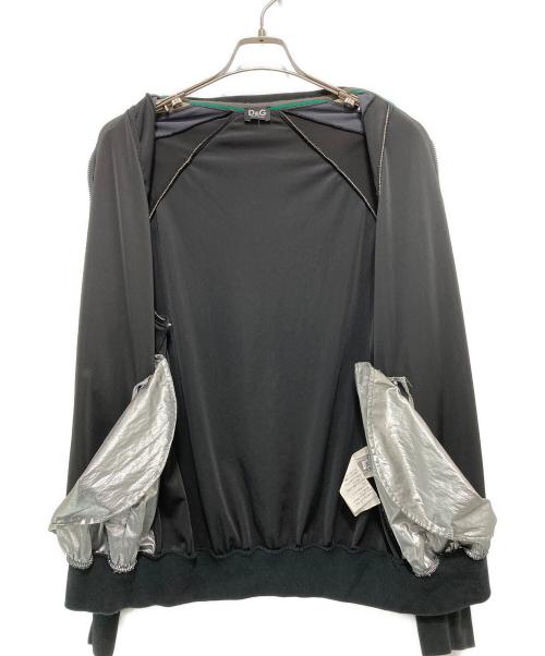 D&G（ディーアンドジー）D&G (ディーアンドジー) ベロアトラックジャケット ブラック サイズ:XLの古着・服飾アイテム