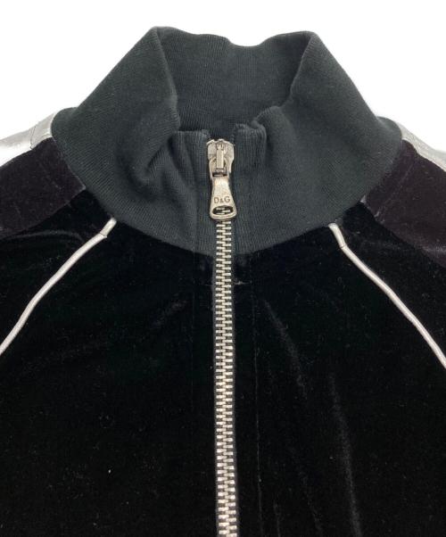 D&G（ディーアンドジー）D&G (ディーアンドジー) ベロアトラックジャケット ブラック サイズ:XLの古着・服飾アイテム