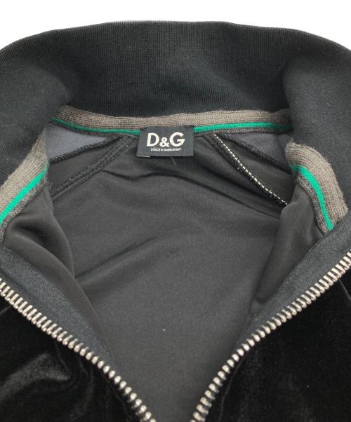 D&G（ディーアンドジー）D&G (ディーアンドジー) ベロアトラックジャケット ブラック サイズ:XLの古着・服飾アイテム