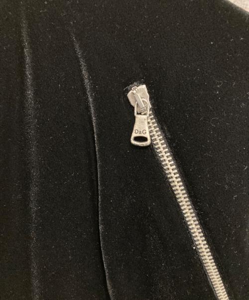 D&G（ディーアンドジー）D&G (ディーアンドジー) ベロアトラックジャケット ブラック サイズ:XLの古着・服飾アイテム