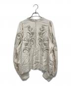 Ameriアメリ）の古着「LADY EMBROIDERY PUFF BLOUSE」｜アイボリー