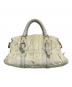 中古・古着 PRADA (プラダ) 2WAYナイロンギャザーバッグ アイボリー×ゴールド：30000円