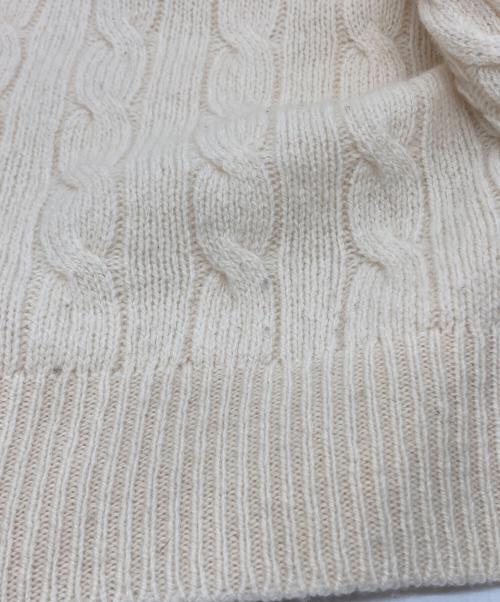 POLO RALPH LAUREN（ポロ・ラルフローレン）POLO RALPH LAUREN (ポロ・ラルフローレン) ポニー刺繍 カシミヤ混ケーブルニット アイボリー サイズ:XLの古着・服飾アイテム