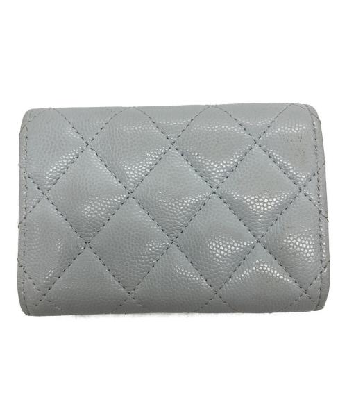 CHANEL（シャネル）CHANEL (シャネル) キャビアスキン マトラッセ スモールウォレット スカイブルーの古着・服飾アイテム