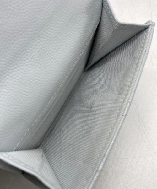 CHANEL（シャネル）CHANEL (シャネル) キャビアスキン マトラッセ スモールウォレット スカイブルーの古着・服飾アイテム