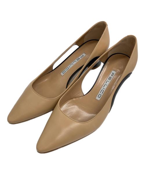 PELLICO（ペリーコ）PELLICO (ペリーコ) NEBI ネビ ポインテッドトゥパンプス ベージュ×ブラック サイズ:37 1/2の古着・服飾アイテム