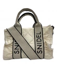 Snidel（スナイデル）の古着「フリルキルティングロゴバッグ」｜アイボリー