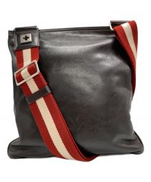 BALLY（バリー）の古着「レザーショルダーバッグ」｜ブラック