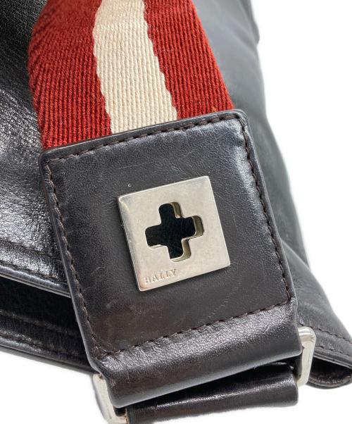 BALLY（バリー）BALLY (バリー) レザーショルダーバッグ ブラックの古着・服飾アイテム