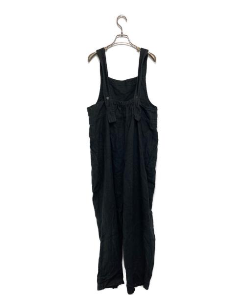 nest Robe（ネストローブ）nest Robe (ネストローブ) リネンオールインワン ブラック サイズ:Fの古着・服飾アイテム