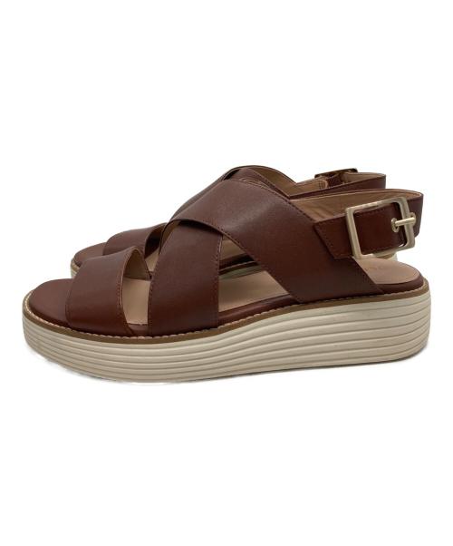COLE HAAN（コールハーン）COLE HAAN (コールハーン) オリジナルグランド プラットフォーム サンダル ブラウン サイズ:6Bの古着・服飾アイテム