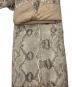 中古・古着 MAISON SPECIAL (メゾンスペシャル) Vegan Leather Python Cut Off Pants グレー×ベージュ サイズ:36：5000円