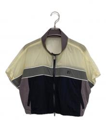 MAISON SPECIAL（メゾンスペシャル）の古着「Color Block Half Sleeve Tops」｜ブラック×ベージュ