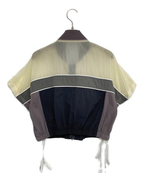 MAISON SPECIAL（メゾンスペシャル）MAISON SPECIAL (メゾンスペシャル) Color Block Half Sleeve Tops ブラック×ベージュ サイズ:FREEの古着・服飾アイテム