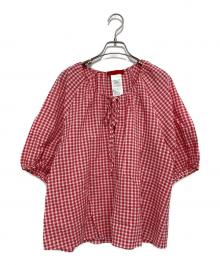 MAX&Co.（マックスアンドコー）の古着「ギンガムチェックブラウス」｜レッド×ホワイト