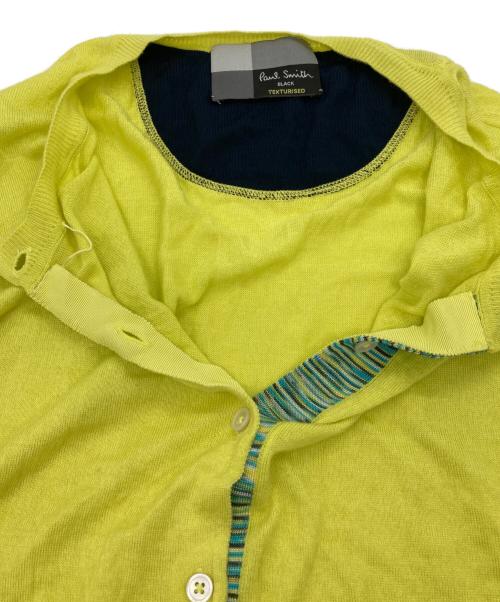 PAUL SMITH（ポールスミス）PAUL SMITH (ポールスミス) レーヨンカシミアカーディガン イエロー サイズ:Lの古着・服飾アイテム