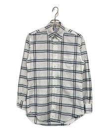 BROOKS BROTHERS（ブルックスブラザーズ）の古着「チェックBDシャツ」｜ホワイト×ネイビー×グリーン