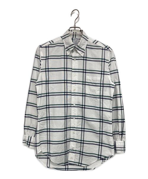 BROOKS BROTHERS（ブルックスブラザーズ）BROOKS BROTHERS (ブルックスブラザーズ) チェックBDシャツ ホワイト×ネイビー×グリーン サイズ:Sの古着・服飾アイテム