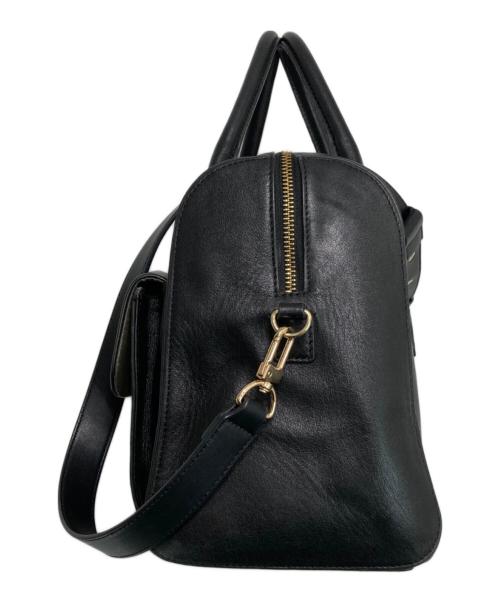 ANYA HINDMARCH（アニヤ・ハインドマーチ）ANYA HINDMARCH (アニヤ・ハインドマーチ) カーカー 2WAY ショルダーバッグ ブラックの古着・服飾アイテム