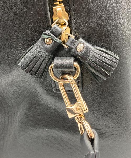 ANYA HINDMARCH（アニヤ・ハインドマーチ）ANYA HINDMARCH (アニヤ・ハインドマーチ) カーカー 2WAY ショルダーバッグ ブラックの古着・服飾アイテム