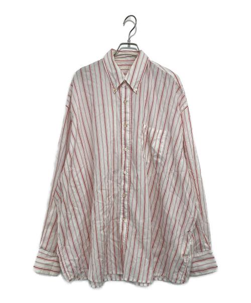 OUR LEGACY（アワーレガシー）OUR LEGACY (アワーレガシー) ボタンダウンストライプシャツ レッド×ホワイト サイズ:48の古着・服飾アイテム