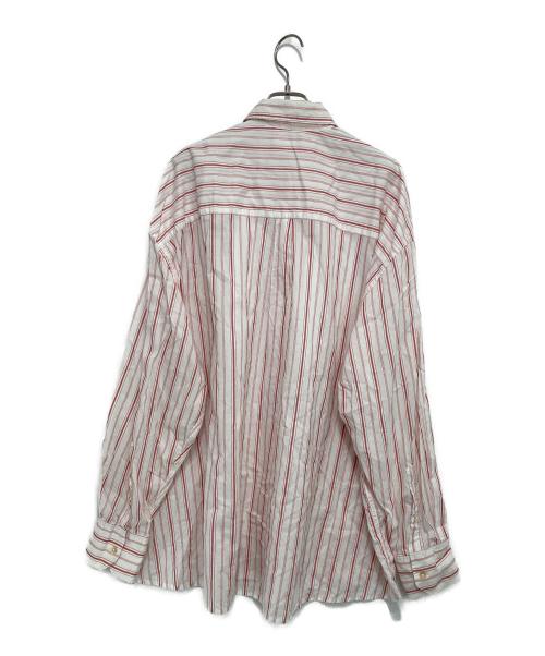 OUR LEGACY（アワーレガシー）OUR LEGACY (アワーレガシー) ボタンダウンストライプシャツ レッド×ホワイト サイズ:48の古着・服飾アイテム
