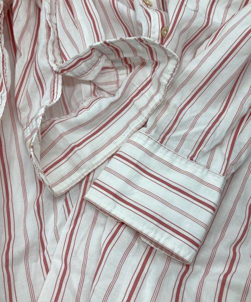 OUR LEGACY（アワーレガシー）OUR LEGACY (アワーレガシー) ボタンダウンストライプシャツ レッド×ホワイト サイズ:48の古着・服飾アイテム
