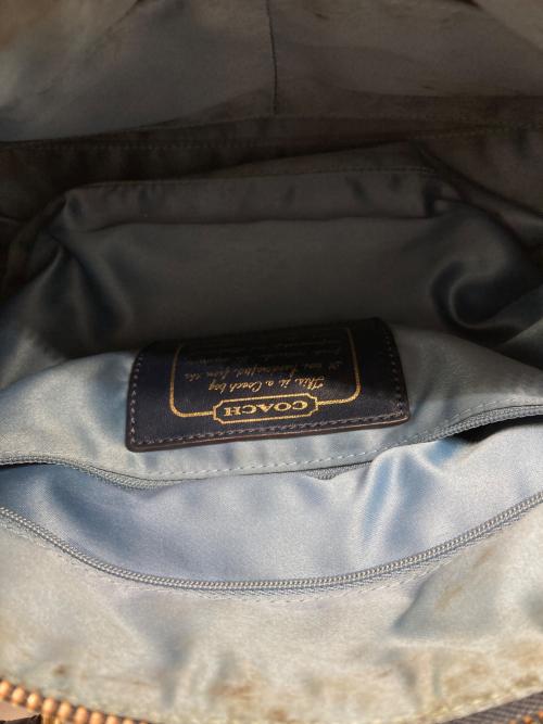 COACH（コーチ）COACH (コーチ) シグネチャー デニム サッチェルバッグ ネイビーの古着・服飾アイテム