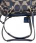 中古・古着 COACH (コーチ) シグネチャー デニム サッチェルバッグ ネイビー：6000円