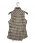 BURBERRY BLUE LABEL (バーバリー ブルー レーベル) ノバチェックフリルノースリーブシャツ ベージュ サイズ:36：8000円