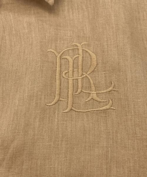 LAUREN RALPH LAUREN（ローレンラルフローレン）LAUREN RALPH LAUREN (ローレンラルフローレン) モノグラム刺繍リネンシャツ ベージュ サイズ:XSの古着・服飾アイテム