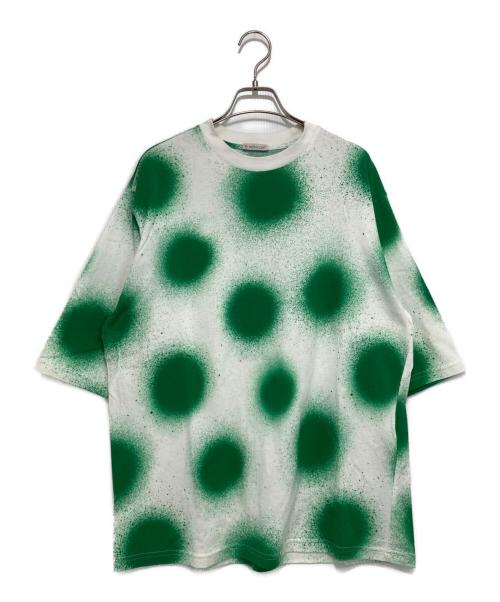 MONCLER（モンクレール）MONCLER (モンクレール) J.W.ANDERSON (ジェイダブリューアンダーソン) ALL OVER PRINT SS グリーン×ホワイト サイズ:Mの古着・服飾アイテム