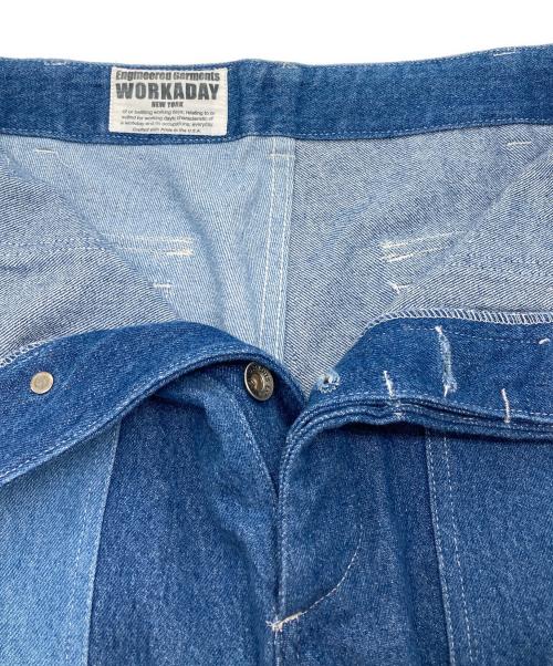 Engineered Garments（エンジニアド ガーメンツ）Engineered Garments (エンジニアド ガーメンツ) パッチワークデニムワークパンツ インディゴ サイズ:Lの古着・服飾アイテム