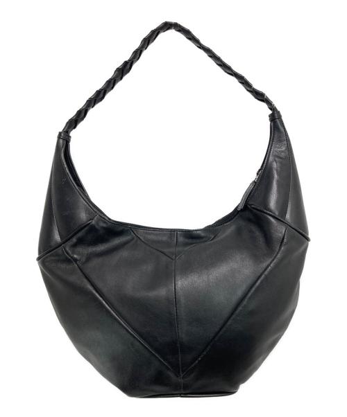 ALEXANDER McQUEEN（アレキサンダーマックイーン）ALEXANDER McQUEEN (アレキサンダーマックイーン) レザーワンショルダーバッグ ブラックの古着・服飾アイテム
