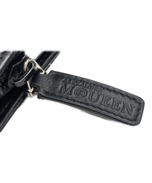 ALEXANDER McQUEEN（アレキサンダーマックイーン）ALEXANDER McQUEEN (アレキサンダーマックイーン) レザーワンショルダーバッグ ブラックの古着・服飾アイテム