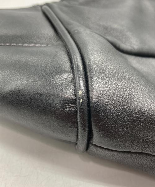 ALEXANDER McQUEEN（アレキサンダーマックイーン）ALEXANDER McQUEEN (アレキサンダーマックイーン) レザーワンショルダーバッグ ブラックの古着・服飾アイテム