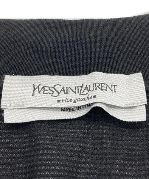 Yves Saint Laurent（イヴサンローラン）Yves Saint Laurent (イヴサンローラン) ロゴ刺繍 スキッパーポロシャツ ブラック サイズ:Mの古着・服飾アイテム